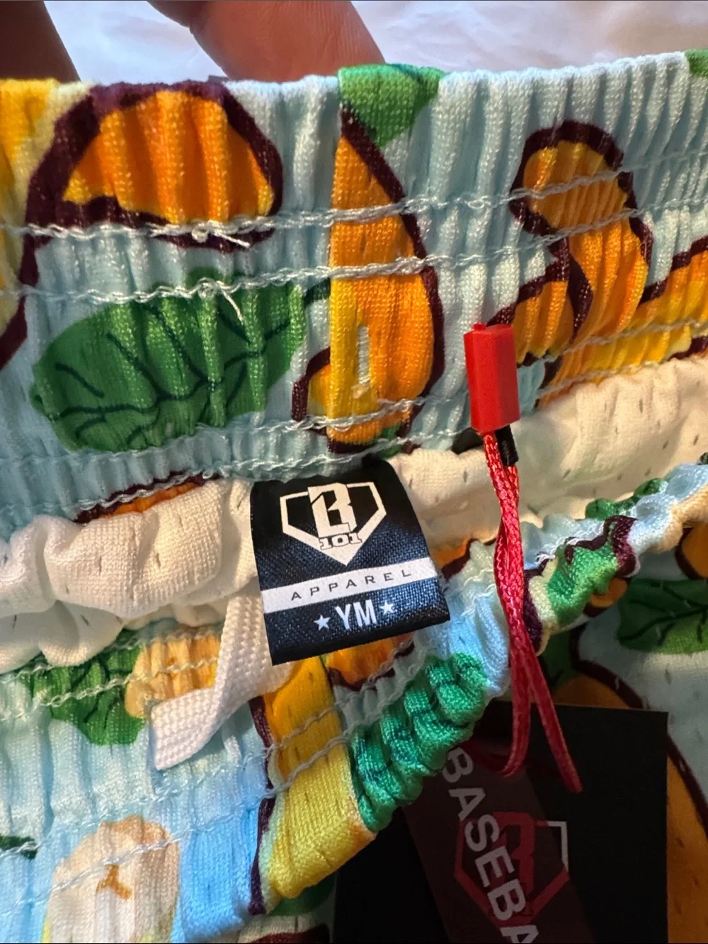 Baseball Lifestyle Shorts - Youth M - Bananas - Picture 2 of 3